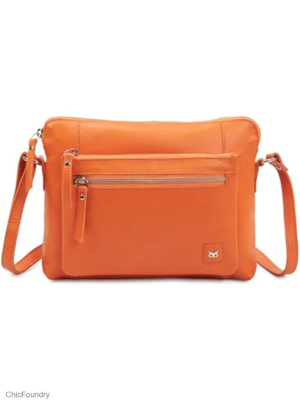 Genuine Pebbled Leather Crossbody Bag, Small Sling Shoulder Handbag with